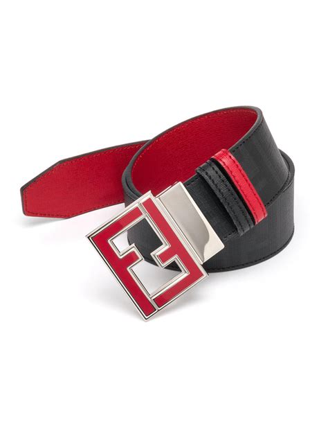 fendi red belts|Fendi men's reversible belt.